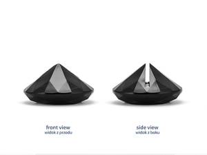 Diamantformad korthållare, Svart, 40 mm, 10 st.