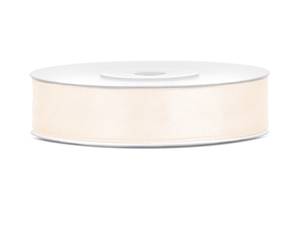 Satinband, Ljust Cream, 12 mm ( 25 meter )