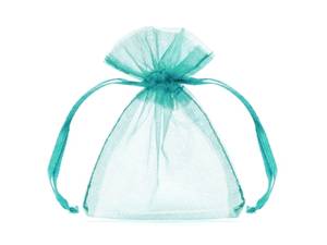 Organzapåsar, Turkos, 20 st, ca 10 x 7,5 cm