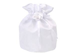 Vit påse i satin