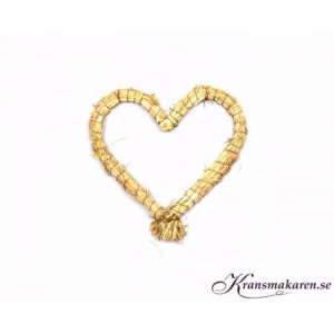 Halmhjärta, rundad, ca 32x29 cm