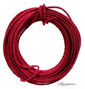 Pappsnöre m ståltråd, Rosa. 10 meter