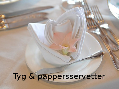 Tyg och pappersservetter