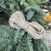 Jutesnöre naturfärgat 3,5 mm – 5 m Natursnöre i bunt tillsammans med ädelriskrans