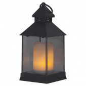 Led-lykta med timer Svart, Rörlig låga Led-lykta med timer Svart, Rörlig låga