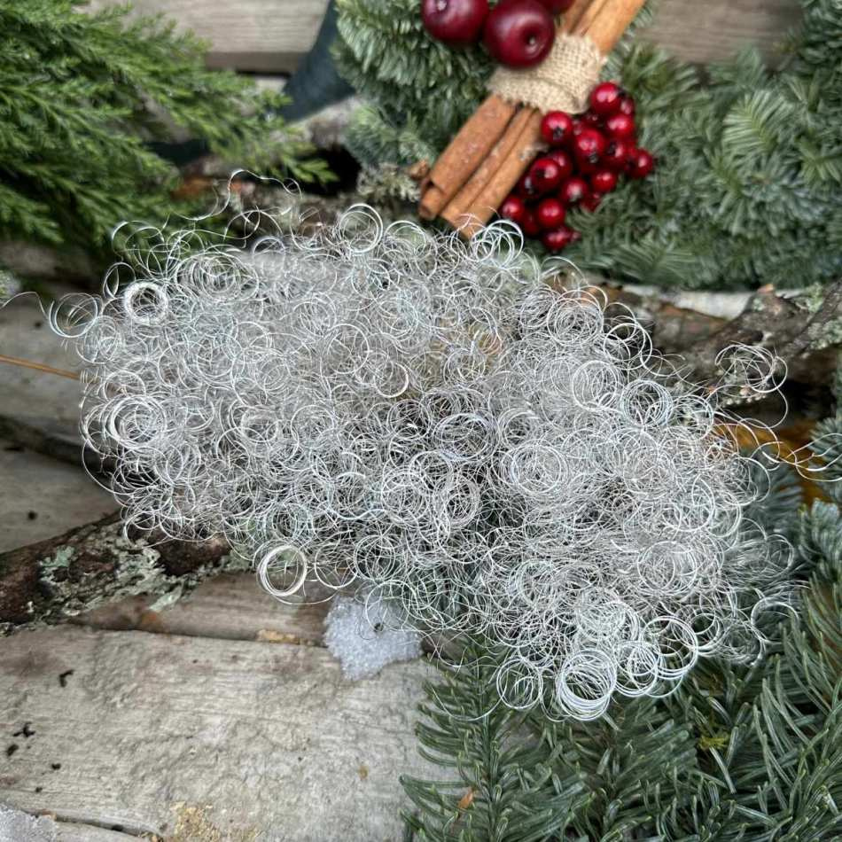 Änglahår / Lametta hår. Silver. 15g