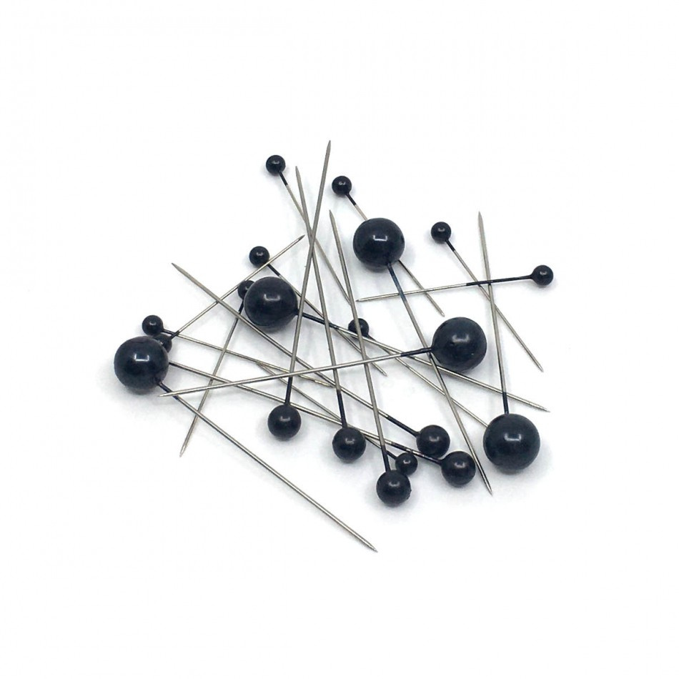 Pärlnål Svart mix 20st
