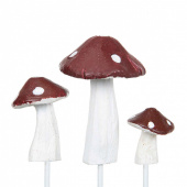 Flugsvampar till dekoration, 3 st, 2–4 cm Flugsvampar till dekoration, 3 st, 2–4 cm