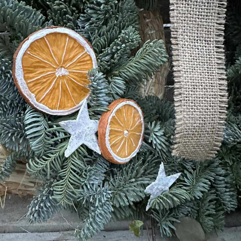 Apelsinskivor 2 st konstgjorda