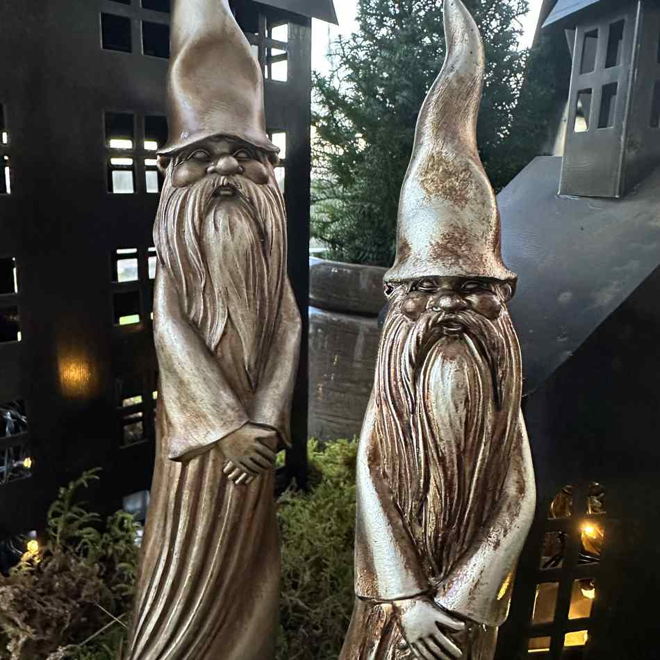 Tomte Stående, Champagne. 6 X 25cm