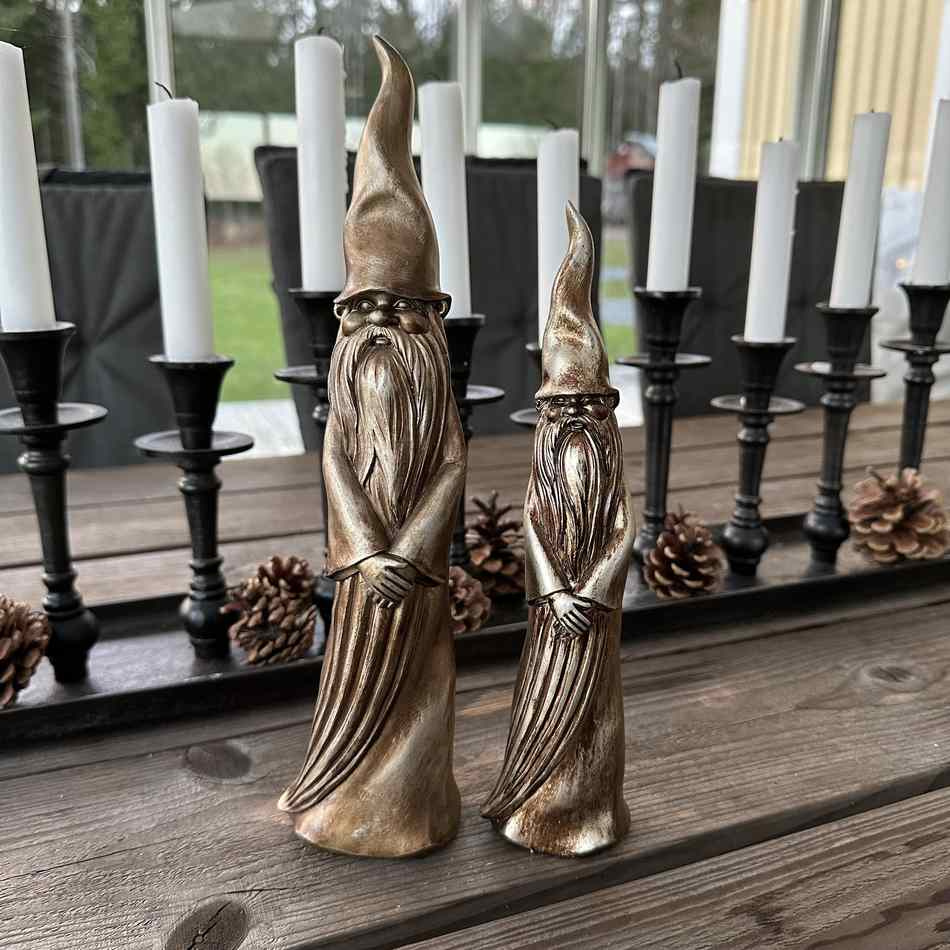 Tomte Stående, Champagne. 6 X 25cm