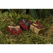 Paket, Röda och Guldfärgade, 3 st olika, 4 cm Paket, Röda och Guldfärgade, 3 st olika, 4 cm