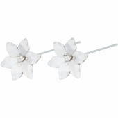 Blommor 2 st vita. ca 4 cm Blommor 2 st vita. ca 4 cm
