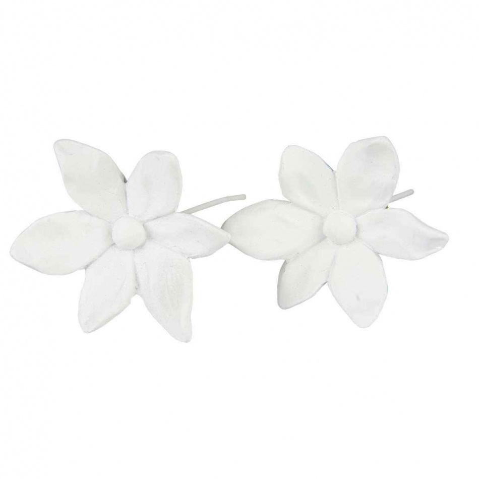 Blommor för dekoration 2 st vita