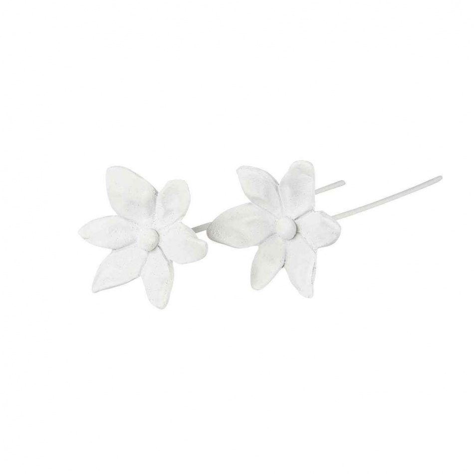 Vita blommor för dekoration 3 st