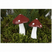 Flugsvampar till dekoration, 2 st, 6–7 cm Flugsvampar till dekoration, 2 st, 6–7 cm
