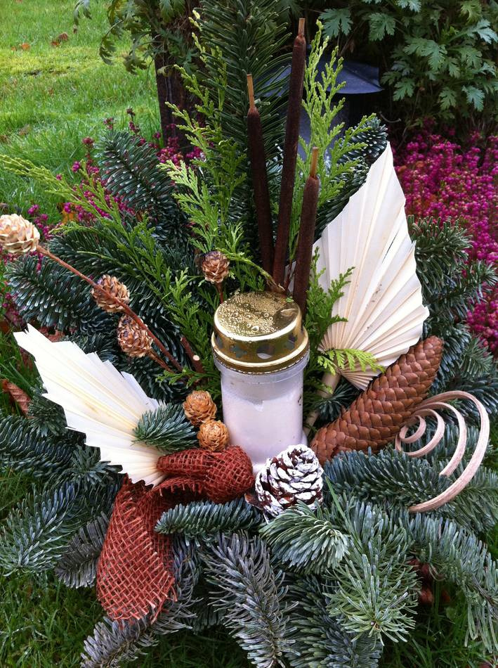 Gravljus / ljuslykta med guldlock. ca 50 tim 