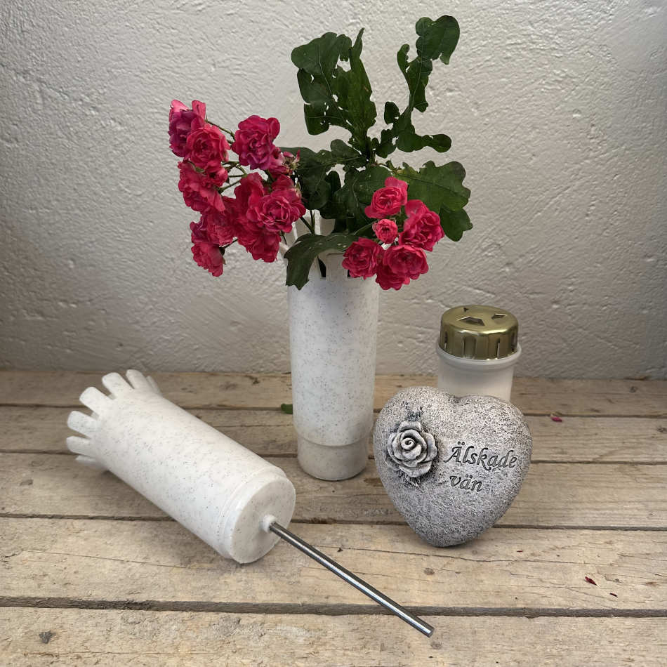 Gravljus / ljuslykta med guldlock. ca 50 tim 