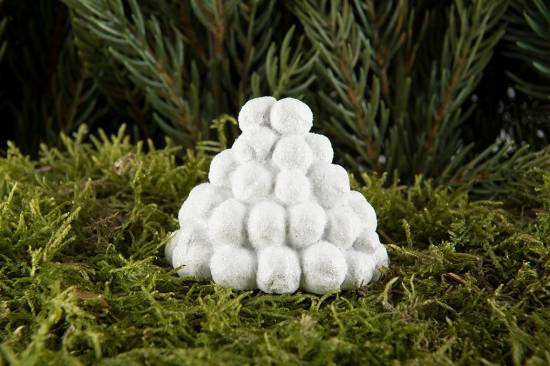 Snölykta vit på pinne