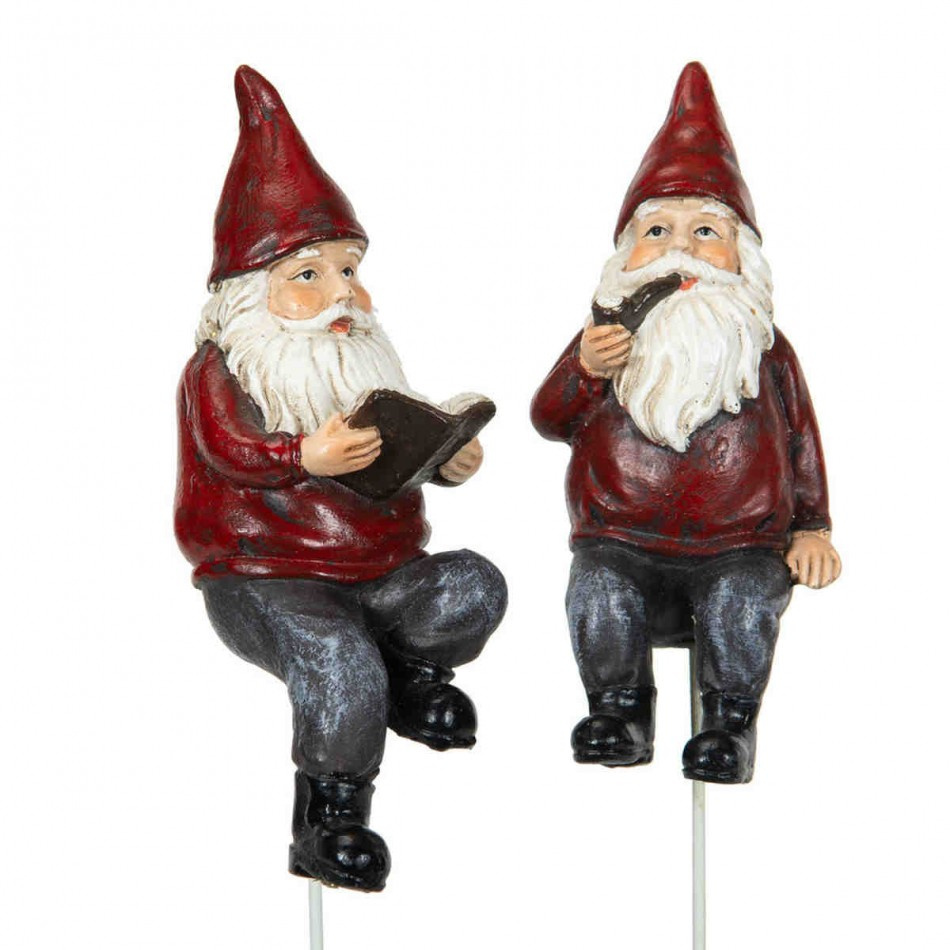 tomtar med pipa och bok