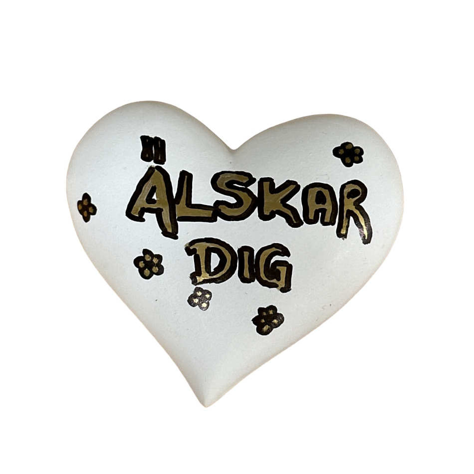 Hjärta med texten Älskar dig