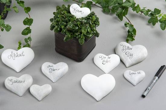 personliga meddelanden på hjärtanen