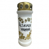 Gravljus Oljeljus med texten Älskade Mamma Gravljus Oljeljus med texten Älskade Mamma