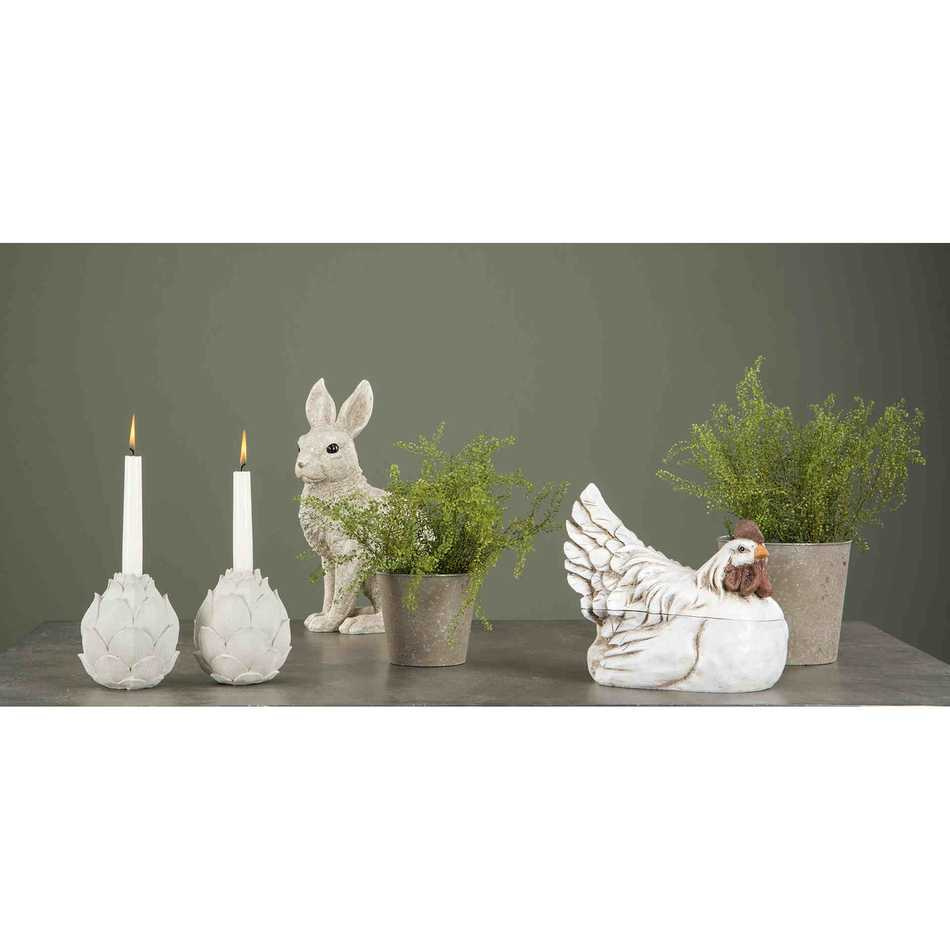 Kruka grå med sandig struktur 17 cm - Mängdrabatt