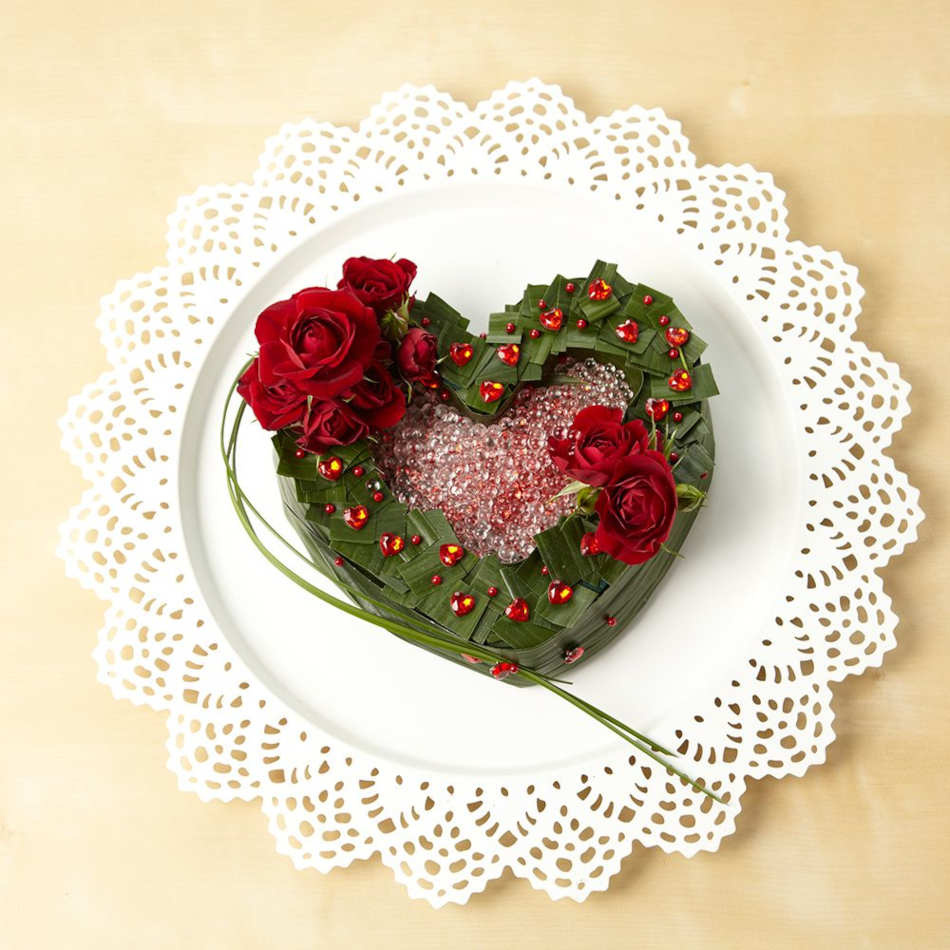 Oasis hjärta, öppen. 18 cm.