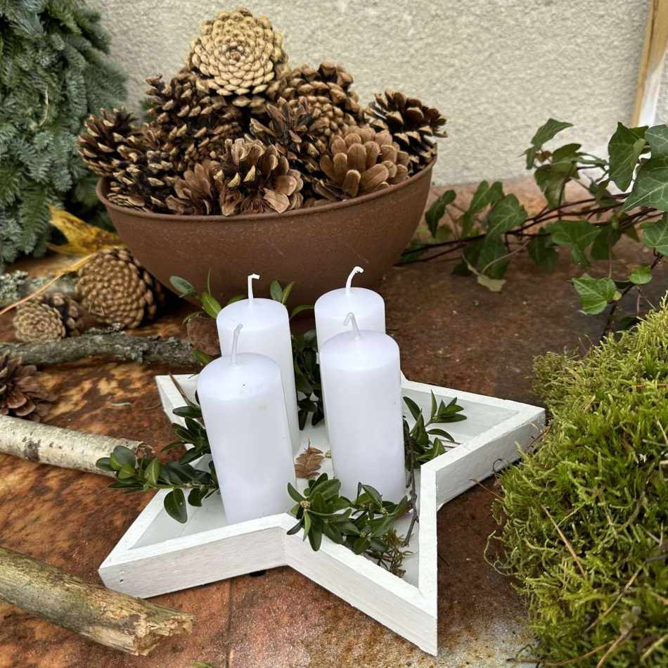 Blockljus Vita 8x4 cm.