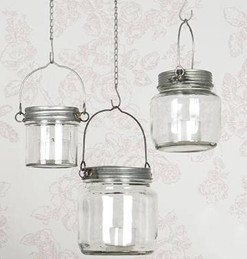 Glaslykta att hänga upp