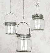 glaslyktor och glasvaser att hänga upp lyktor / vaser att hänga upp