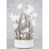 Blomformade fjädrar. Vit. 12 st Blomformade fjädrar. Vit. 12 st