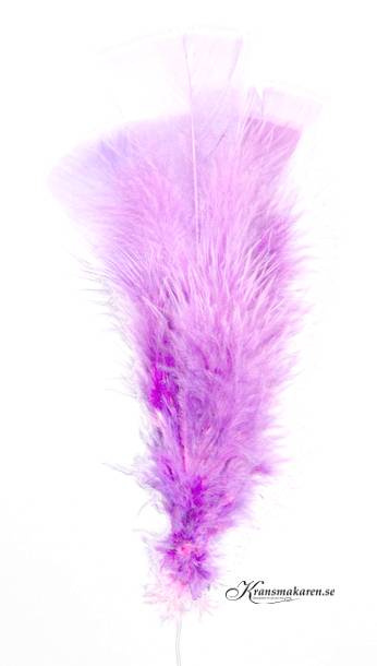 Fjädrar / påskfjädrar. Lila. 5st.