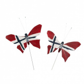 fjärillar i norska flaggans färger