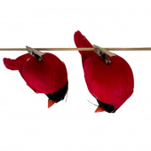 Fågel, Cardinal. ca 10 cm. 2 st