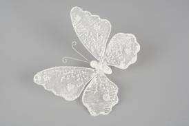 Fjärilar, skirpärla. 14 cm. (2 stycken)