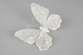 Fjärilar, skirpärla. 14 cm. (2 stycken)