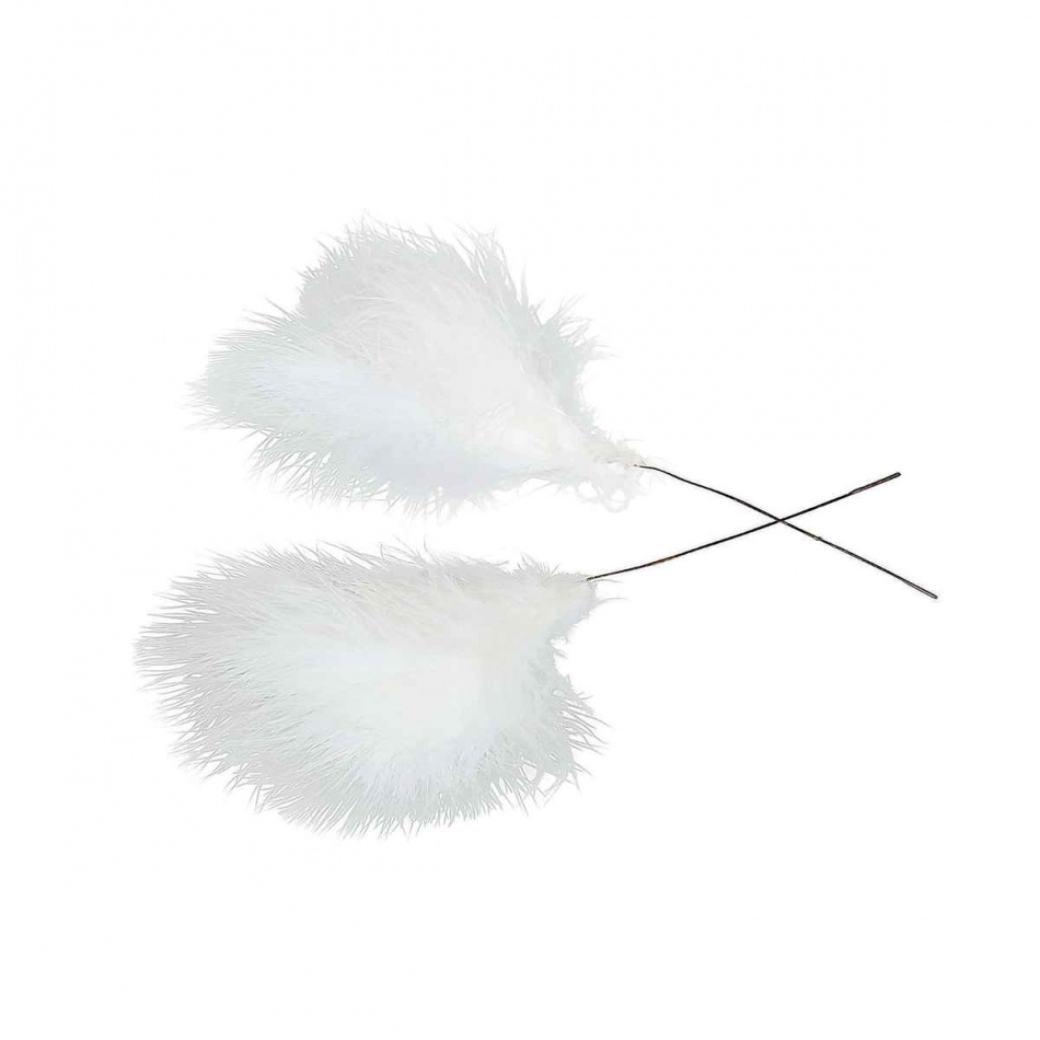 vita fluffiga fjädrar