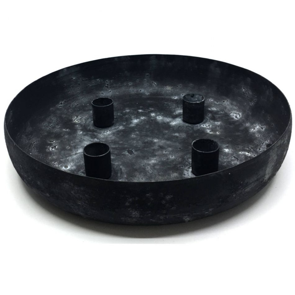 Ljusfat i grå metall