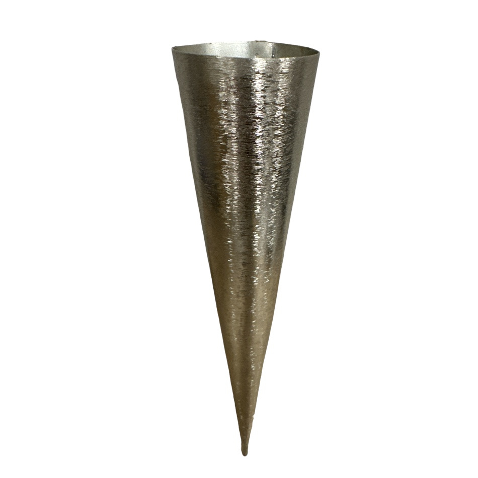 Ljushållare värmeljus Konformad - Silver 4X25 cm