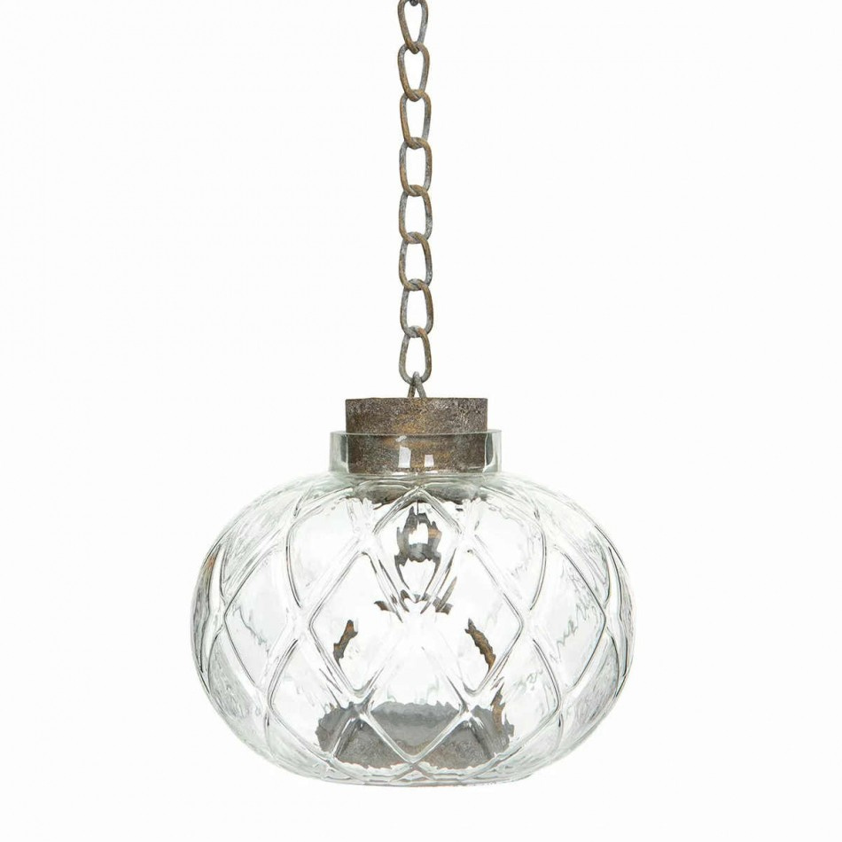 Hängande Glaslykta Luna ca 11cm