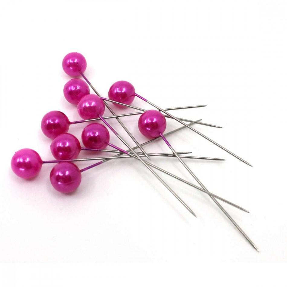 Pärlnålar, rosa, 250 st