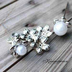 Pärlnålar, vita 10 mm  250 st