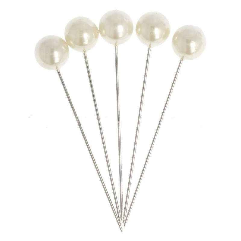 Pärlnålar, Champagne 10 mm. 50 st