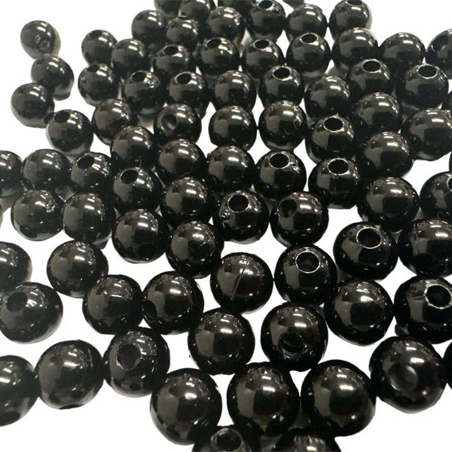 Svarta vaxpärlor 8mm, (ca 100st)