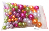 Mixade färger vaxpärlor, (ca 130st) Mixade färger vaxpärlor, (ca 130st)