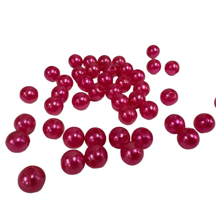 Rosa vaxpärlor 10mm, (ca45st)