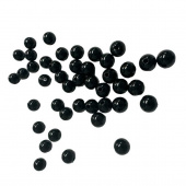Svarta vaxpärlor 10mm, (ca 45st)