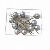 Pärlnålar, Silver. 15 mm. 10 st